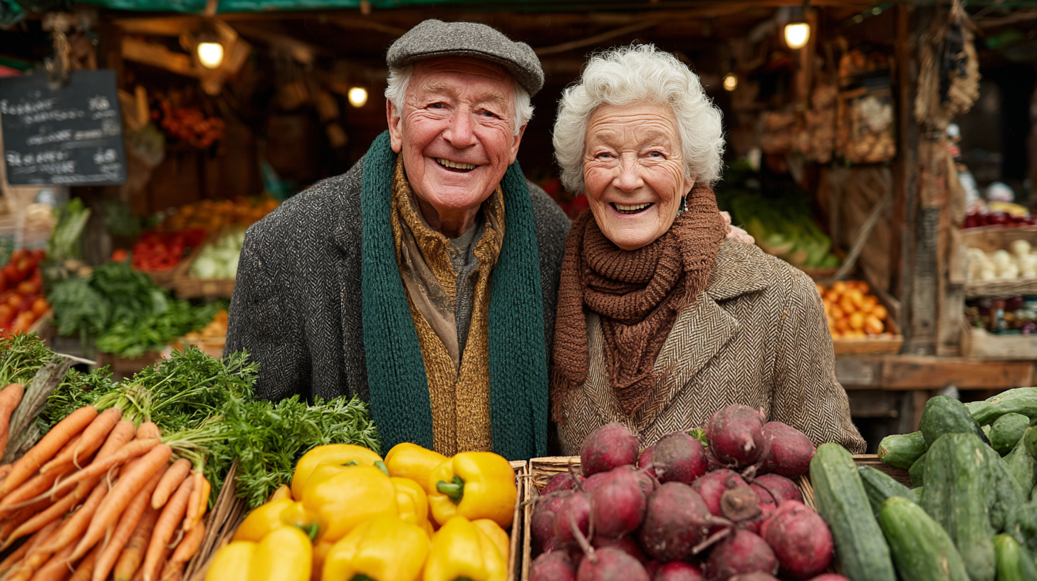 Люди зрілого віку насолоджуються здоровим харчуванням на природі